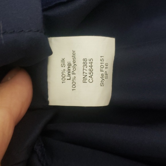 Madewell Silk Navy Stars & Dots Mini Dress Criss Cross Back & Pockets - Picture 9 of 9